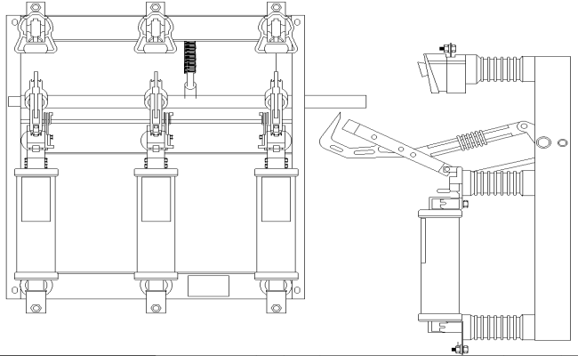Vacuum Load Break Switches Machine Plan Design AutoCAD DWG File