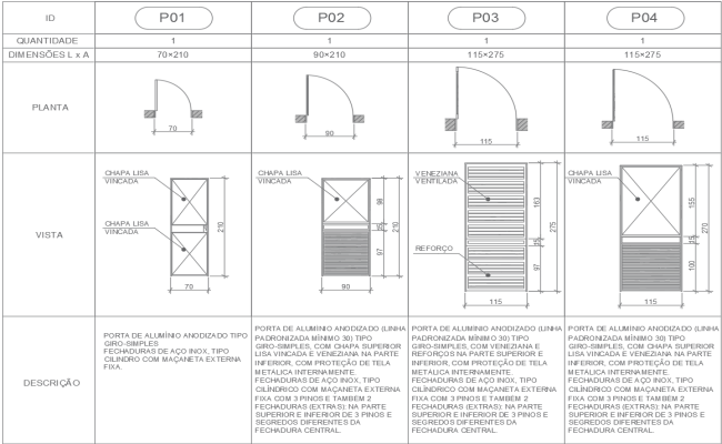 Various Louver Door Designs & Detail DWG Drawing | Cadbull
