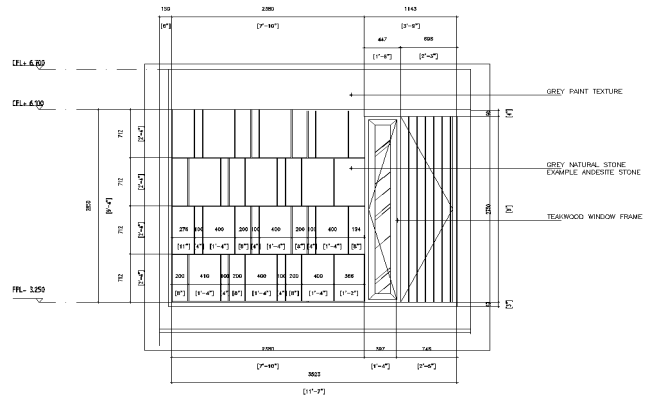 Wall paneling design with detailed dwg autocad drawing .