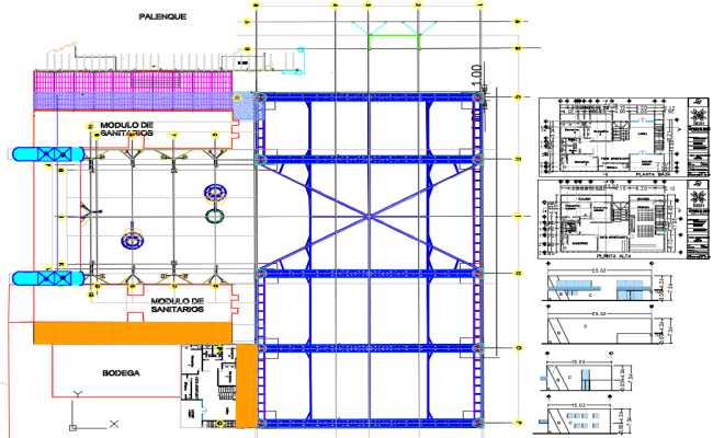 Warehouse Layout and Structural Detail AutoCAD DWG File