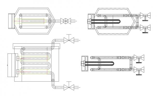 Water Heater Machine Drawing DWG File