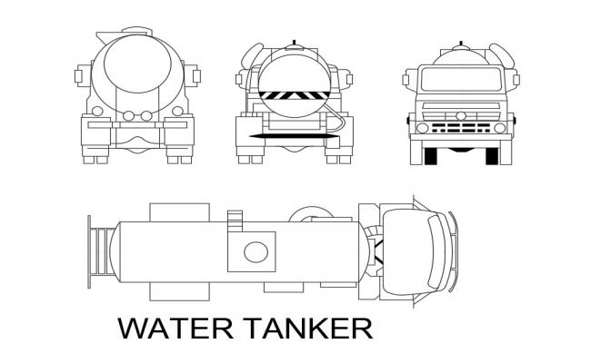 Water tanker cad block