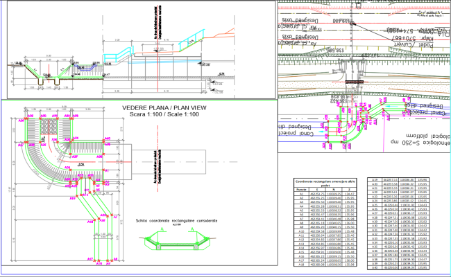 Water Canal Construction Details in AutoCAD DWG File
