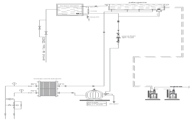 Water Pump Installation Diagram Details AutoCAD DWG