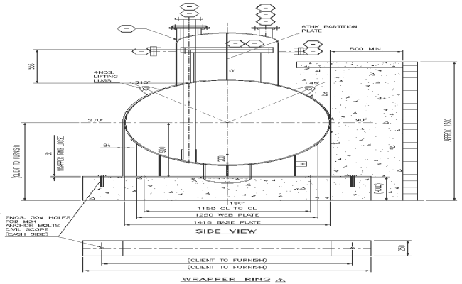 Wrapper Ring Side View Detail DWG AutoCAD File