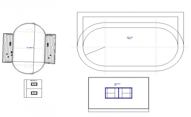 Badminton Tennis and Running Track DWG Layout for Sport Complex Design