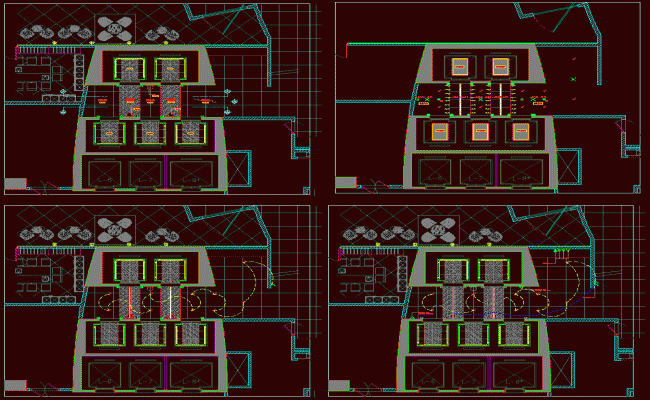 Hotel Lobby AutoCAD File with Complete 2D Layout and Design Drawings