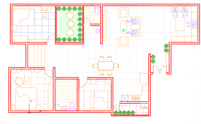 Sofa CAD block for interior design and furniture layout in CAD File