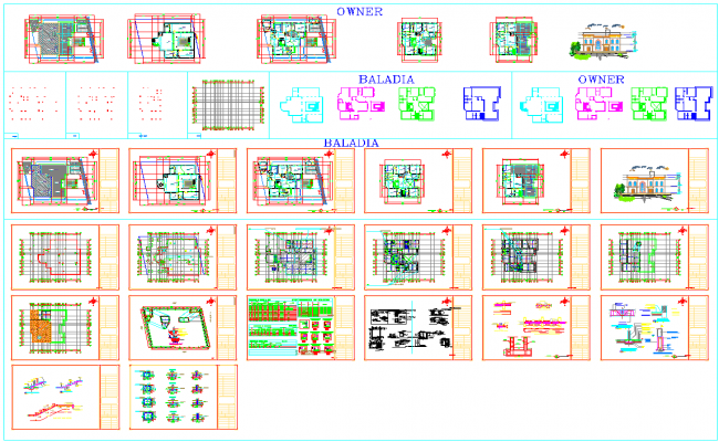 House project CAD DWG with floor plan, elevation and structure detail