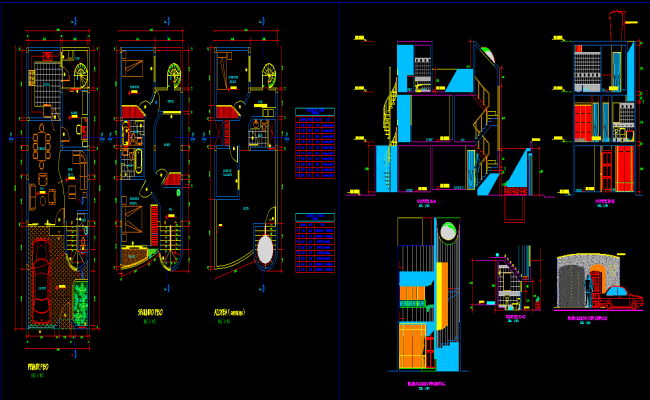 Single Family House AutoCAD File with Detailed 2D Architectural Plan
