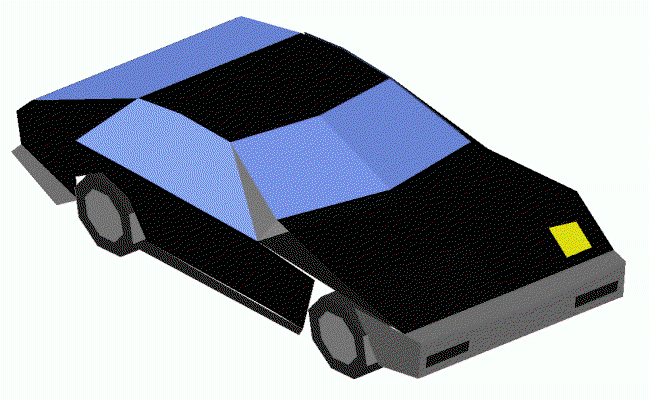 3D Car AutoCAD Drawing with Complete Design and Detailing Layouts