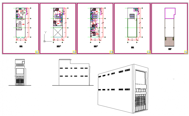 Compact 4x12m Modern Two Storey Flat Design with Floor Layouts