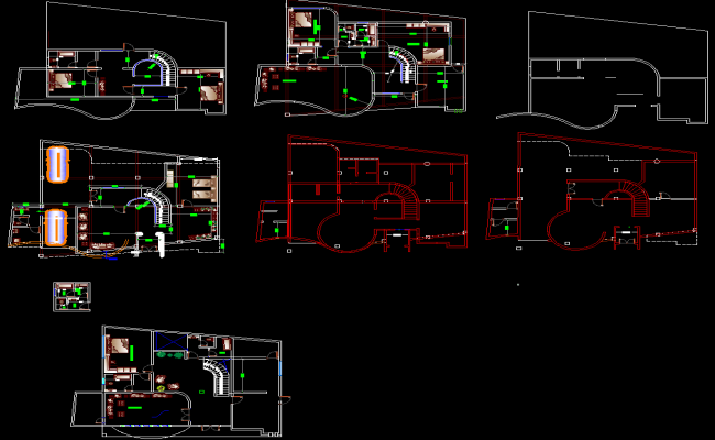 Villas Layout Plan AutoCAD File with Detailed Architectural Drawings