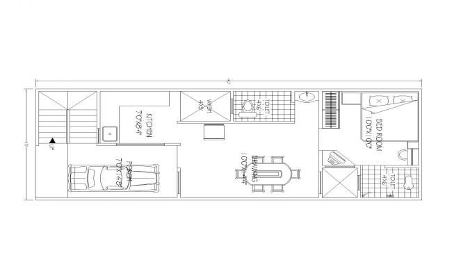 auto Drawing for house Plan(15'X40')-01