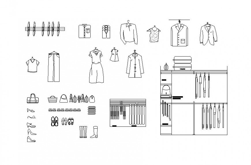Clothes Blocks Folded Clothes Cad Block