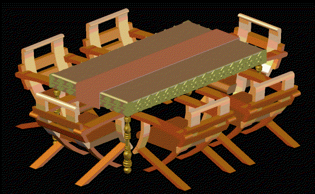Dining Table CAD Layout Drawing for Interior Furniture Design