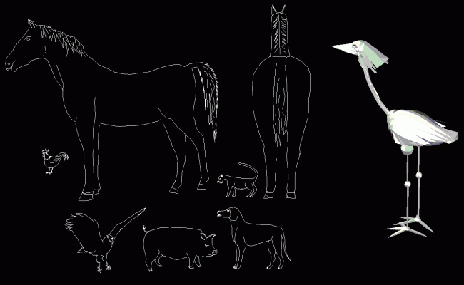 Animals CAD DWG for Architectural, Decorative, and Artistic Designs