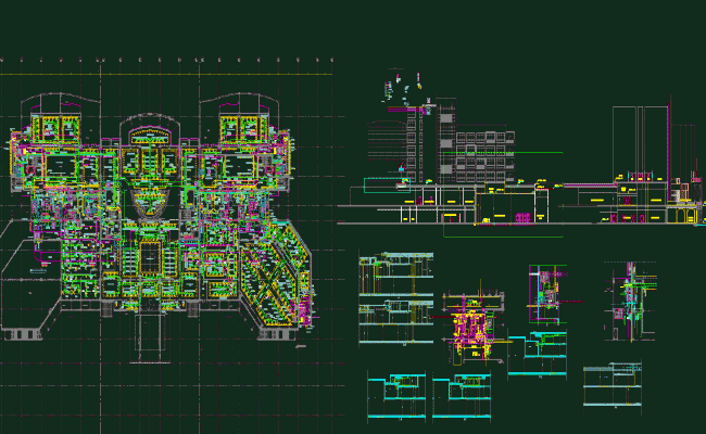 Millennium Hotel and Resort detailed AutoCAD drawing layout plan