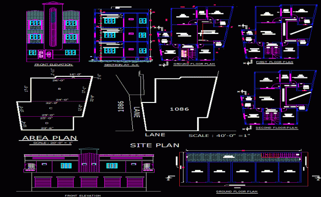 Bhasheer Hotel AutoCAD File with Detailed 2D Architectural Drawings
