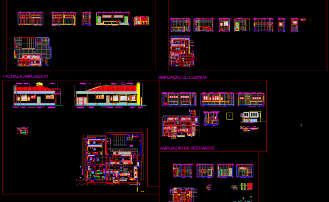 Nursery Project AutoCAD DWG File with Floor Plan and Elevation View