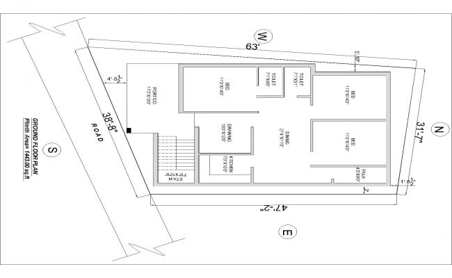 cad drawing Residential Building