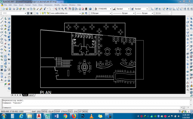 cafe ground floor plan design