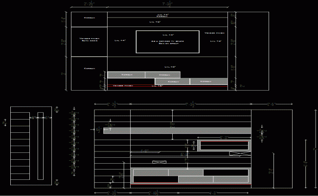 TV Cabinet AutoCAD DWG Drawing File Modern Interior dwg filess