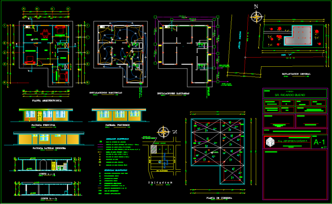 Small Family House AutoCAD File with Complete 2D Architectural Drawing