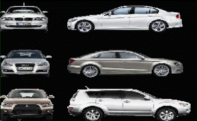 Car Blocks CAD Drawings and 2D Vehicle Layout Design in AutoCAD File