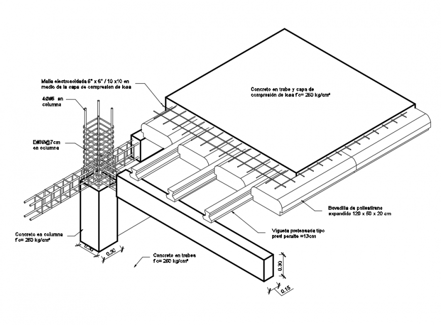 Slab Construction Detail Concrete Slab Detail Drawing | ... Reinforced