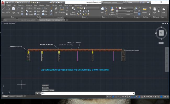 connection between truss and column