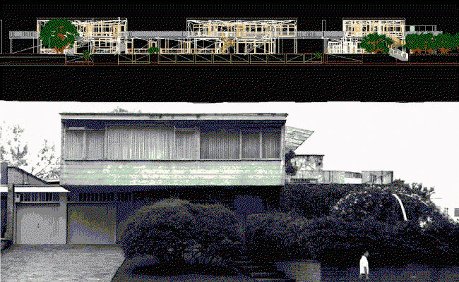 Gomez House Elevation CAD File for Residential Architecture Projects