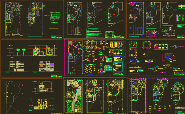 Single Family House AutoCAD File with Complete 2D Architectural Layout