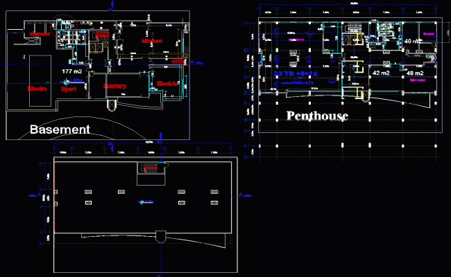 Penthouse Drawings and Luxury Residential Design in AutoCAD DWG Format