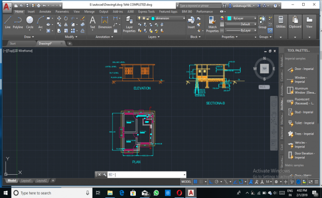 detail drawing 1 bhk 