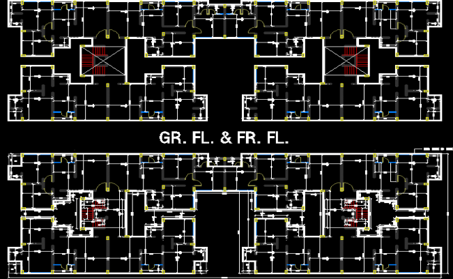 Apartment Floor Plan Drawing in CAD for Architectural Design Layouts