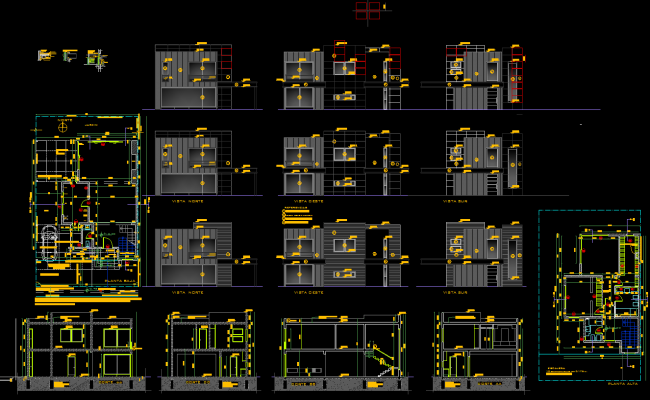 Modern House Project AutoCAD with Complete 2D Architectural Drawing