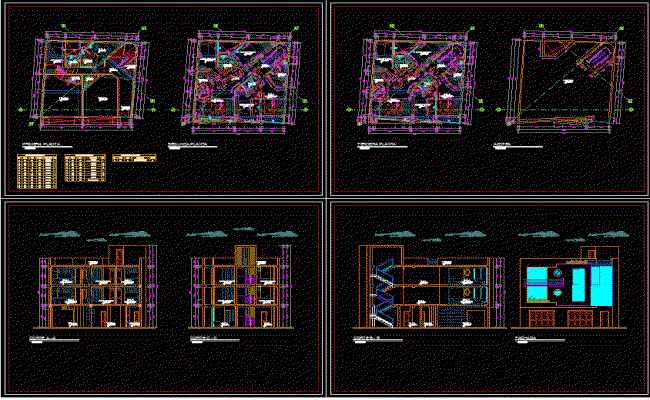 Residential Apartment AutoCAD File with 2D Architectural Drawings