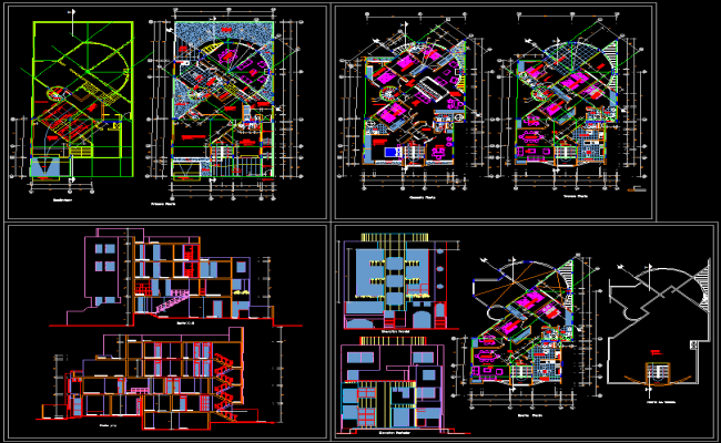 Modern House AutoCAD File with Detailed 2D Architectural Drawings