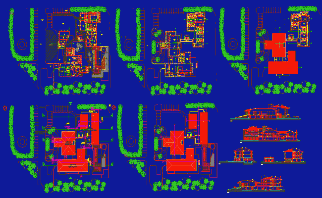 Municipal HGC Hotel Architectural Design Drawings in AutoCAD File