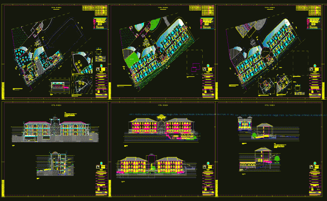 Hotel Venezia CAD Drawings and Floor Plan Design Layout in DWG File