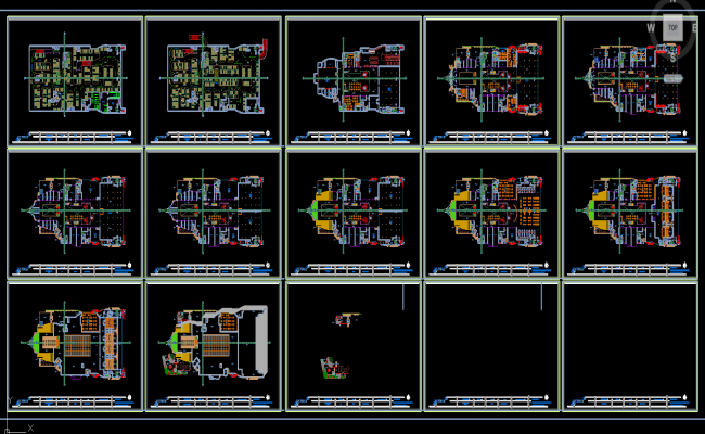 Modern Shopping Mall CAD Drawing with Complete Floor Layouts