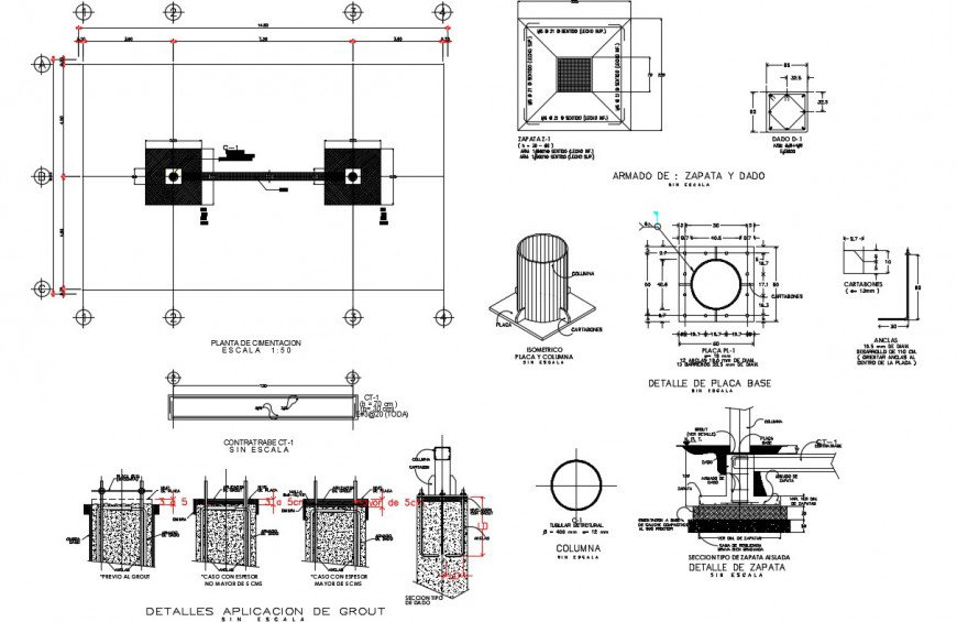 Shoe Footing Constructive Structure Cad Drawing Details Dwg File Cadbull