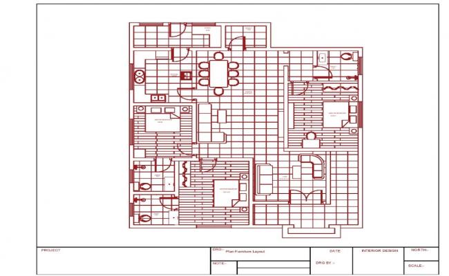 furniture layout plan for Interior design  