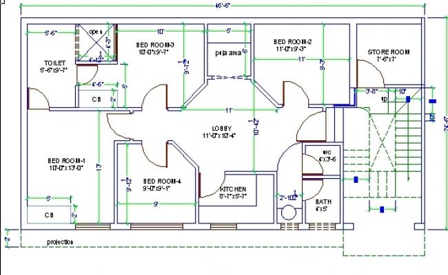 Residential Home Planning Free Drawing layout DWG Drawing File