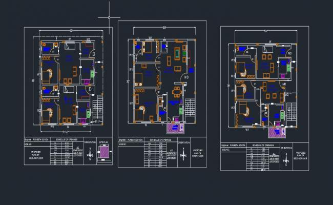 House Plan Drawing DWG File