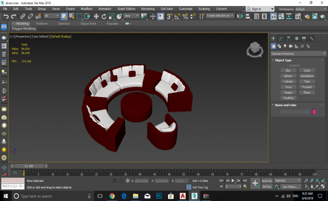 modren sofa 3d model