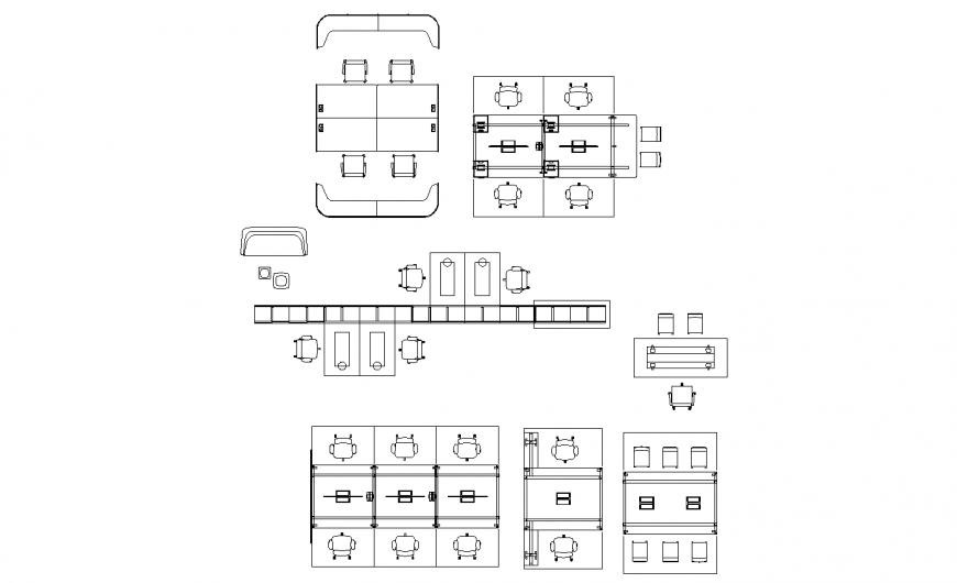 Office Desk And Chair Blocks Elevation Cad Drawing Details Dwg File