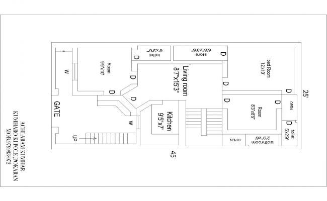 one fanily home dwg file