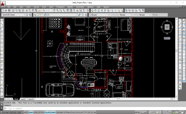 single house drawing autocad drawing dwg
